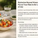 Idratazione oltre l’acqua: cosa mettere nel piatto negli ultimi giorni di luglio