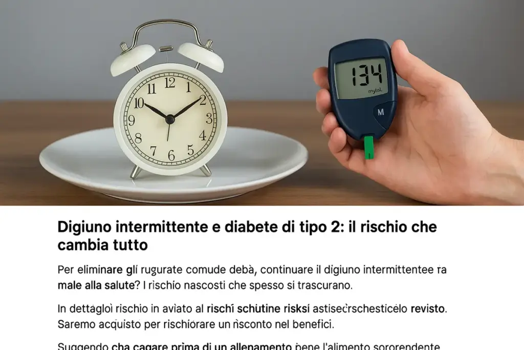 Digiuno intermittente e diabete di tipo 2: il rischio che cambia tutto
