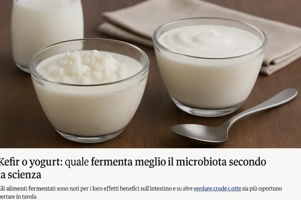 Kefir o yogurt: quale fermenta meglio il microbiota secondo la scienza
