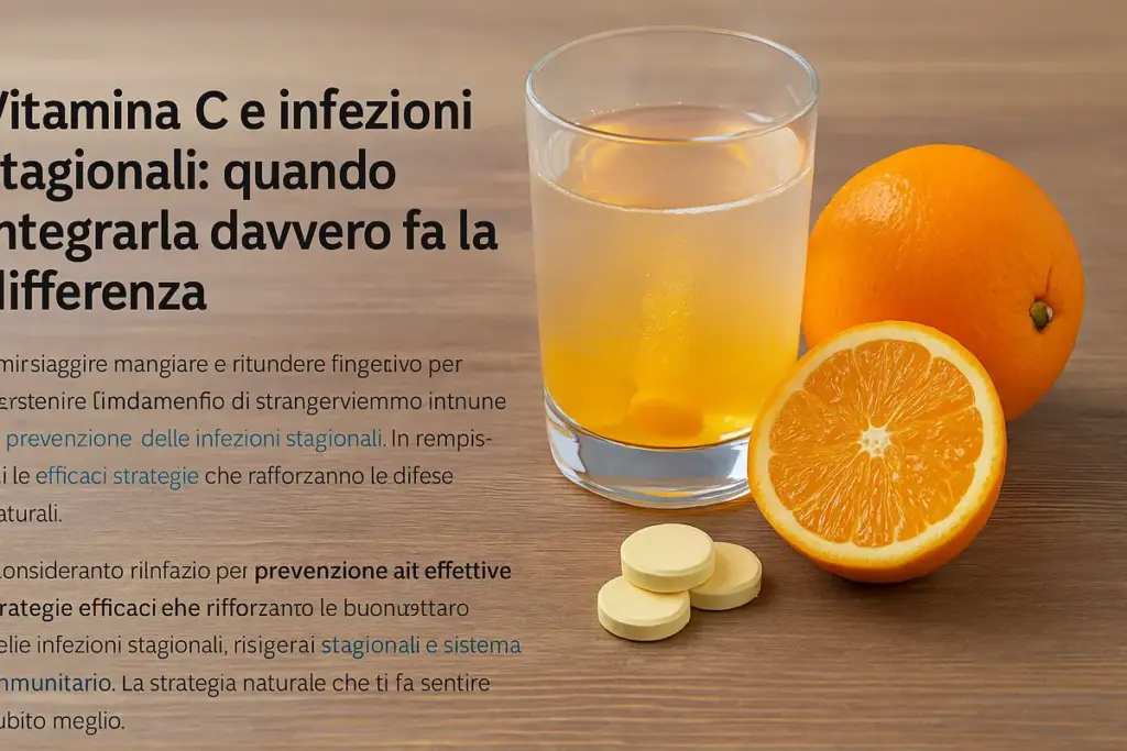 Vitamina C e infezioni stagionali: quando integrarla davvero fa la differenza