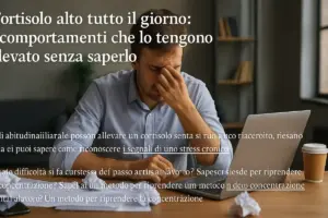 Cortisolo alto tutto il giorno: i comportamenti che lo tengono elevato senza saperlo