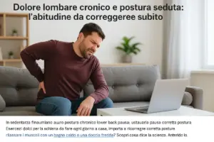 Dolore lombare cronico e postura seduta: l’abitudine da correggere subito