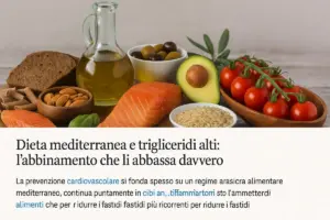 Dieta mediterranea e trigliceridi alti: l’abbinamento che li abbassa davvero