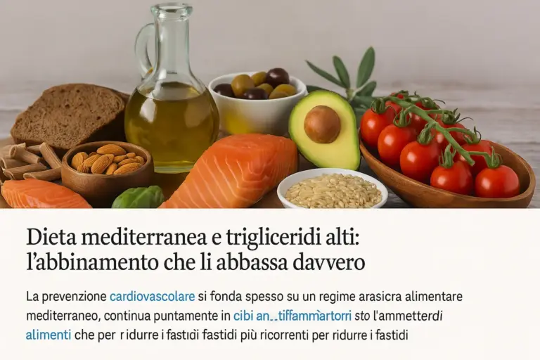 Dieta mediterranea e trigliceridi alti: l’abbinamento che li abbassa davvero