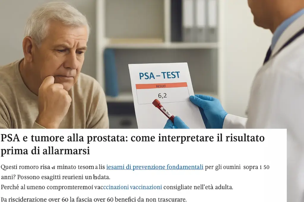 PSA e tumore alla prostata: come interpretare il risultato prima di allarmarsi