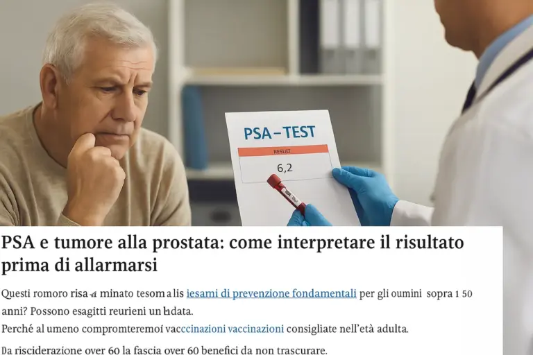 PSA e tumore alla prostata: come interpretare il risultato prima di allarmarsi