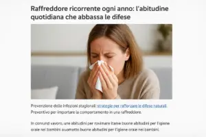 Raffreddore ricorrente ogni anno: l’abitudine quotidiana che abbassa le difese