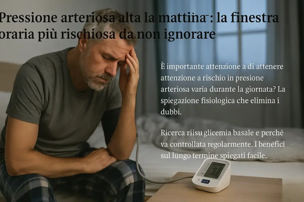 Pressione arteriosa alta la mattina: la finestra oraria più rischiosa da non ignorare