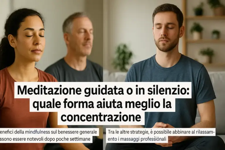 Meditazione guidata o in silenzio: quale forma aiuta meglio la concentrazione