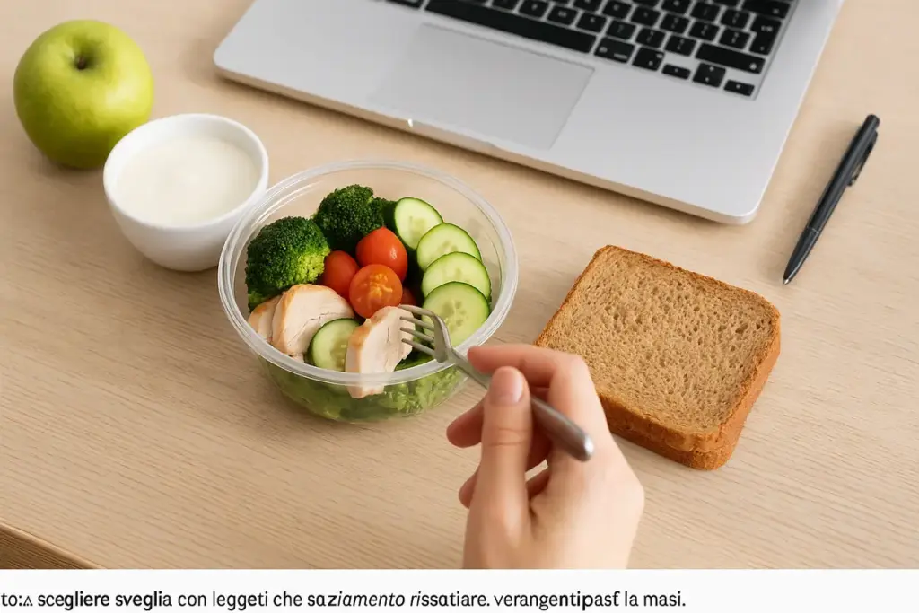 Pranzo veloce e sano in ufficio: gli abbinamenti che saziano senza stancare