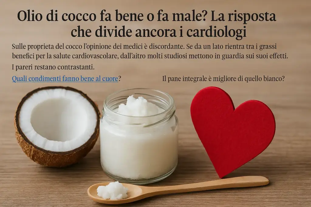 Olio di cocco fa bene o fa male? la risposta che divide ancora i cardiologi
