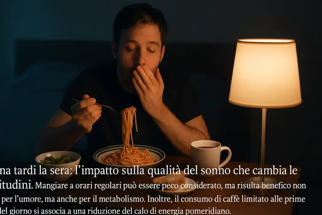 Cena tardi la sera: l’impatto sulla qualità del sonno che cambia le abitudini