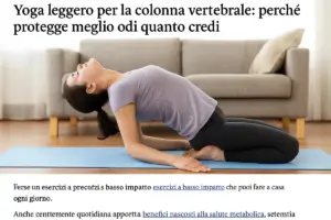 Yoga leggero per la colonna vertebrale: perché protegge meglio di quanto credi