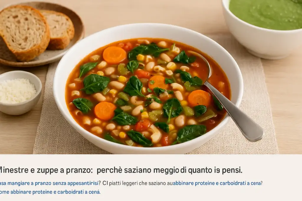 Minestre e zuppe a pranzo: perché saziano meglio di quanto si pensi