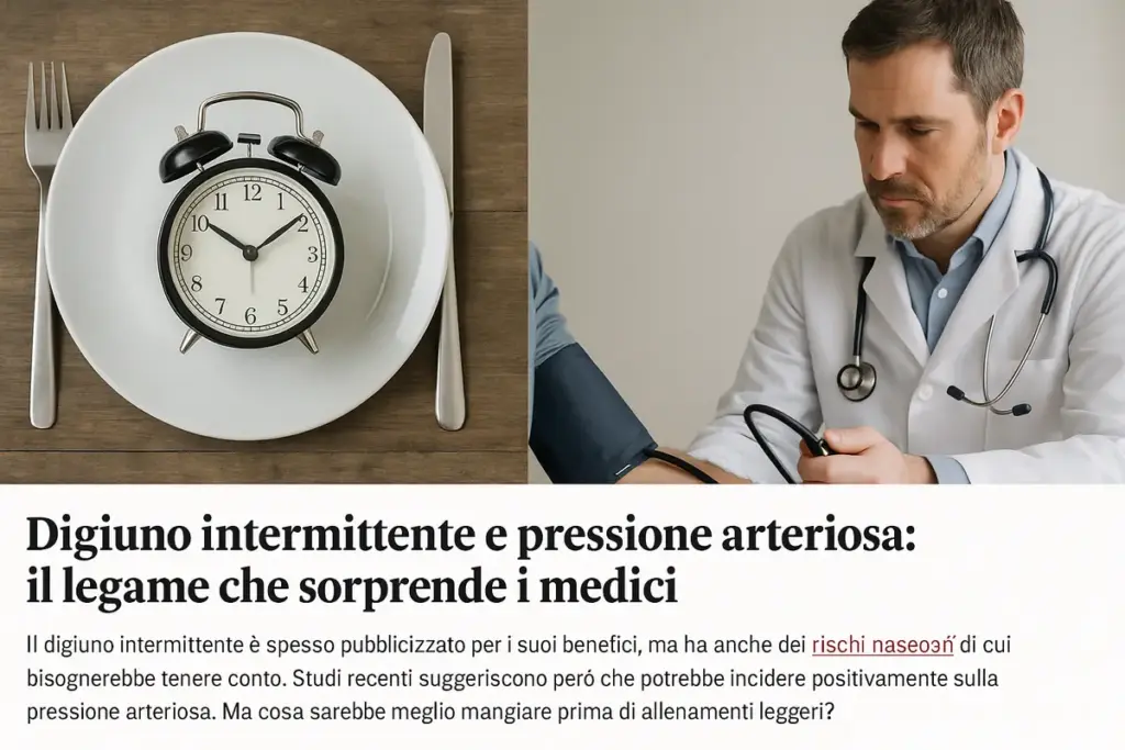 Digiuno intermittente e pressione arteriosa: il legame che sorprende i medici
