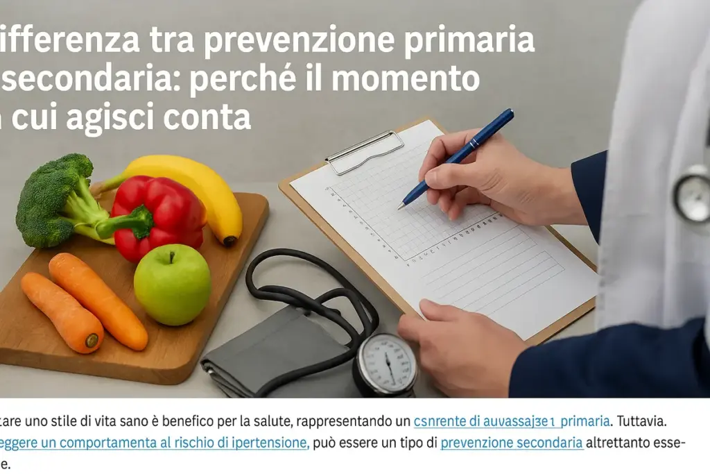 Differenza tra prevenzione primaria e secondaria: perché il momento in cui agisci conta