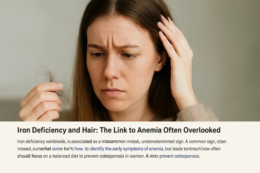 Carenza di ferro e capelli: il legame con l’anemia che passa spesso inosservato