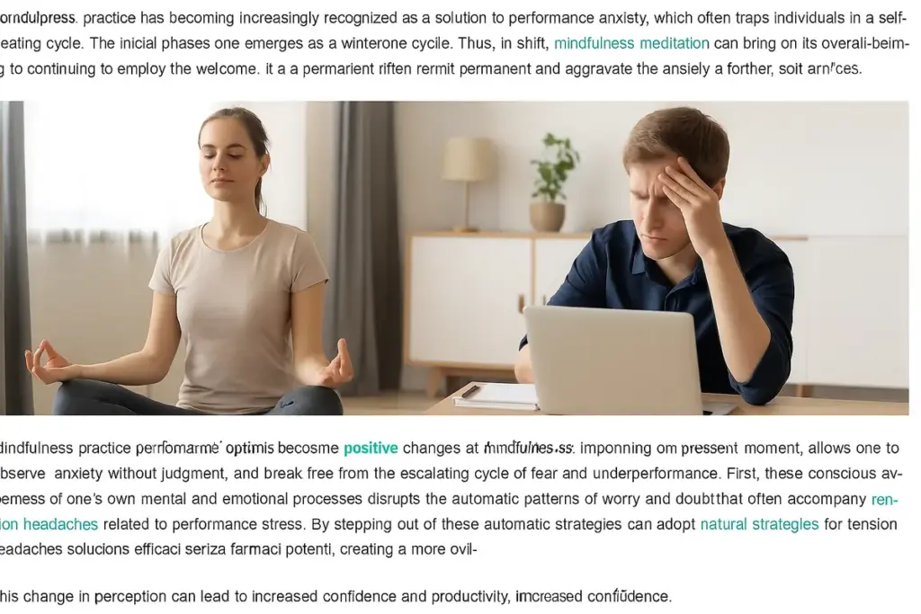 Mindfulness e ansia da prestazione: il meccanismo che interrompe il circolo vizioso
