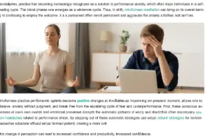 Mindfulness e ansia da prestazione: il meccanismo che interrompe il circolo vizioso