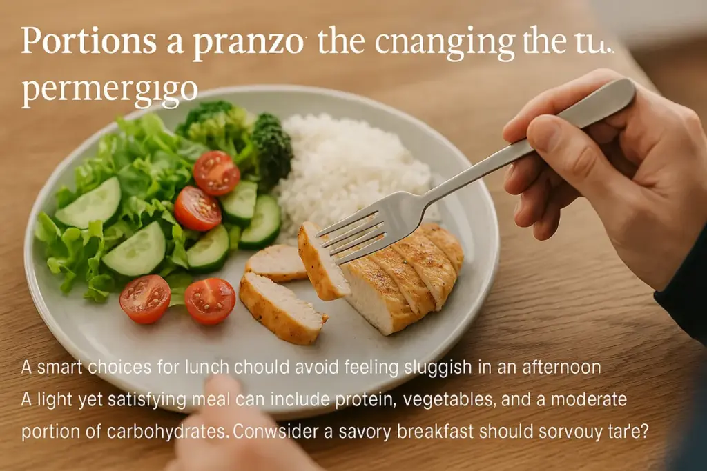Porzioni a pranzo: l’equilibrio che cambia il tuo pomeriggio