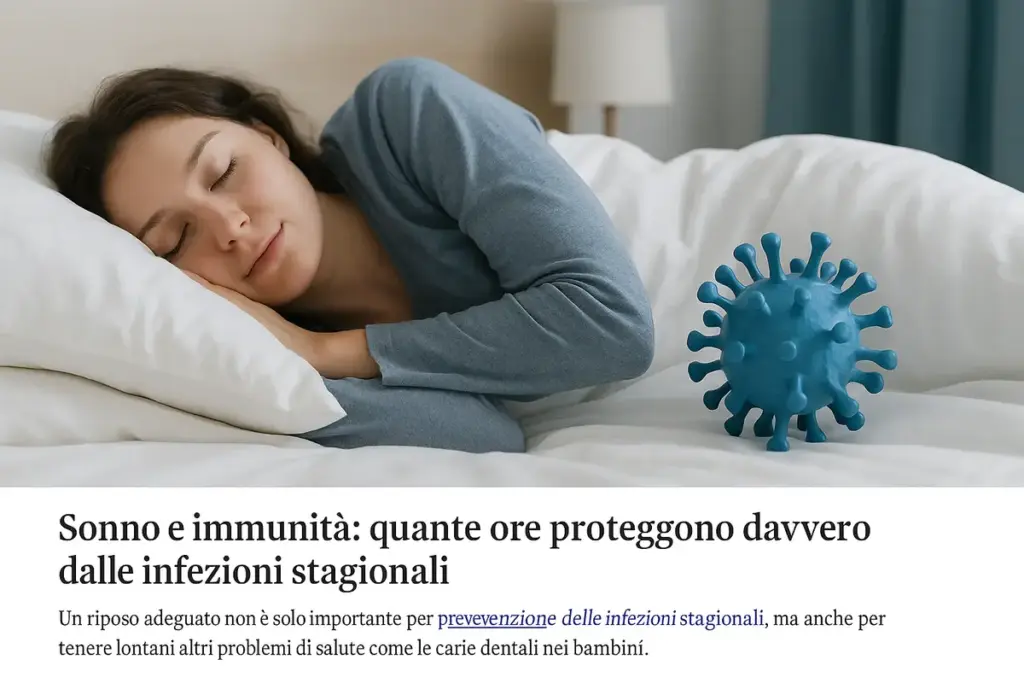 Sonno e immunità: quante ore proteggono davvero dalle infezioni stagionali
