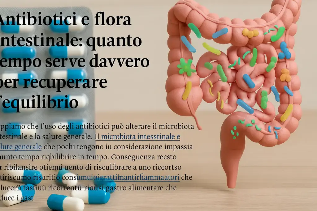 Antibiotici e flora intestinale: quanto tempo serve davvero per recuperare l’equilibrio